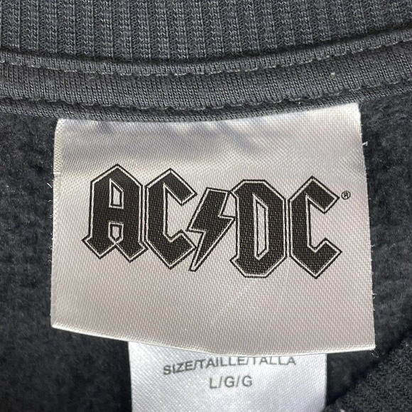 AC/DC Blow Up Your Video Womens L Sweatshirt Crew Neck Black Graphic‎ Print - Picture 7 of 11